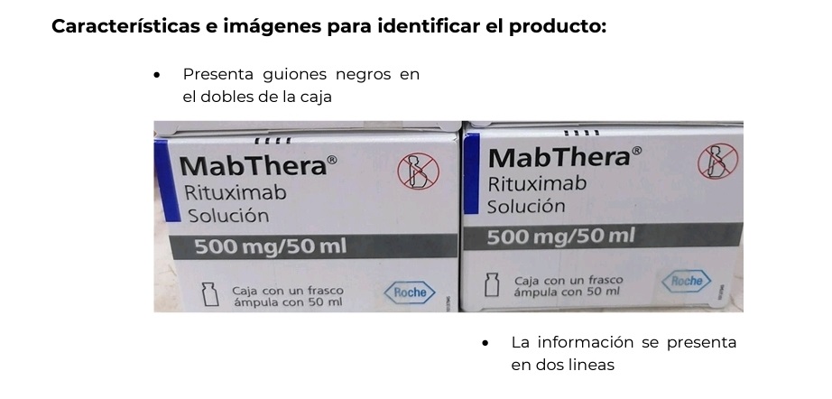 Actualiza COFEPRIS la alerta sanitaria sobre la falsificación de Mabthera (Rituximab)