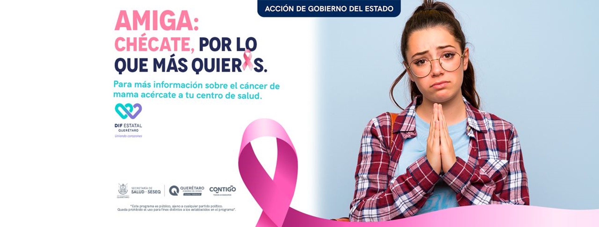 Se adhiere SESA a la conmemoración del Día Mundial de la Lucha contra el Cáncer de Mama