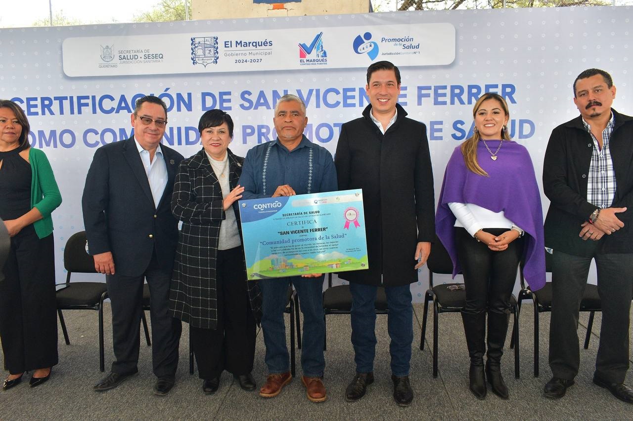 Certifica SESA a San Vicente Ferrer como Comunidad Saludable