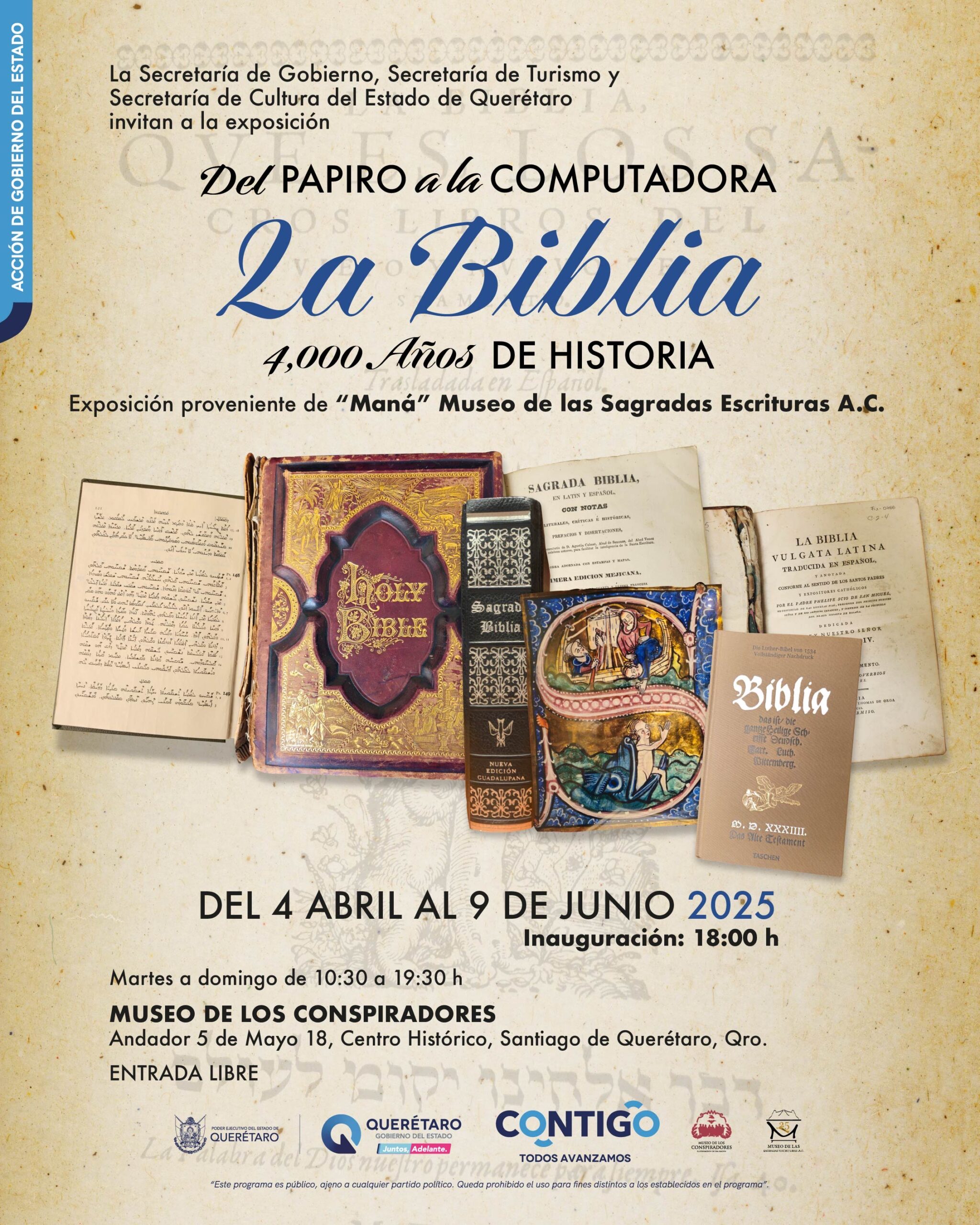 Llega al Museo de los Conspiradores la historia de la Biblia