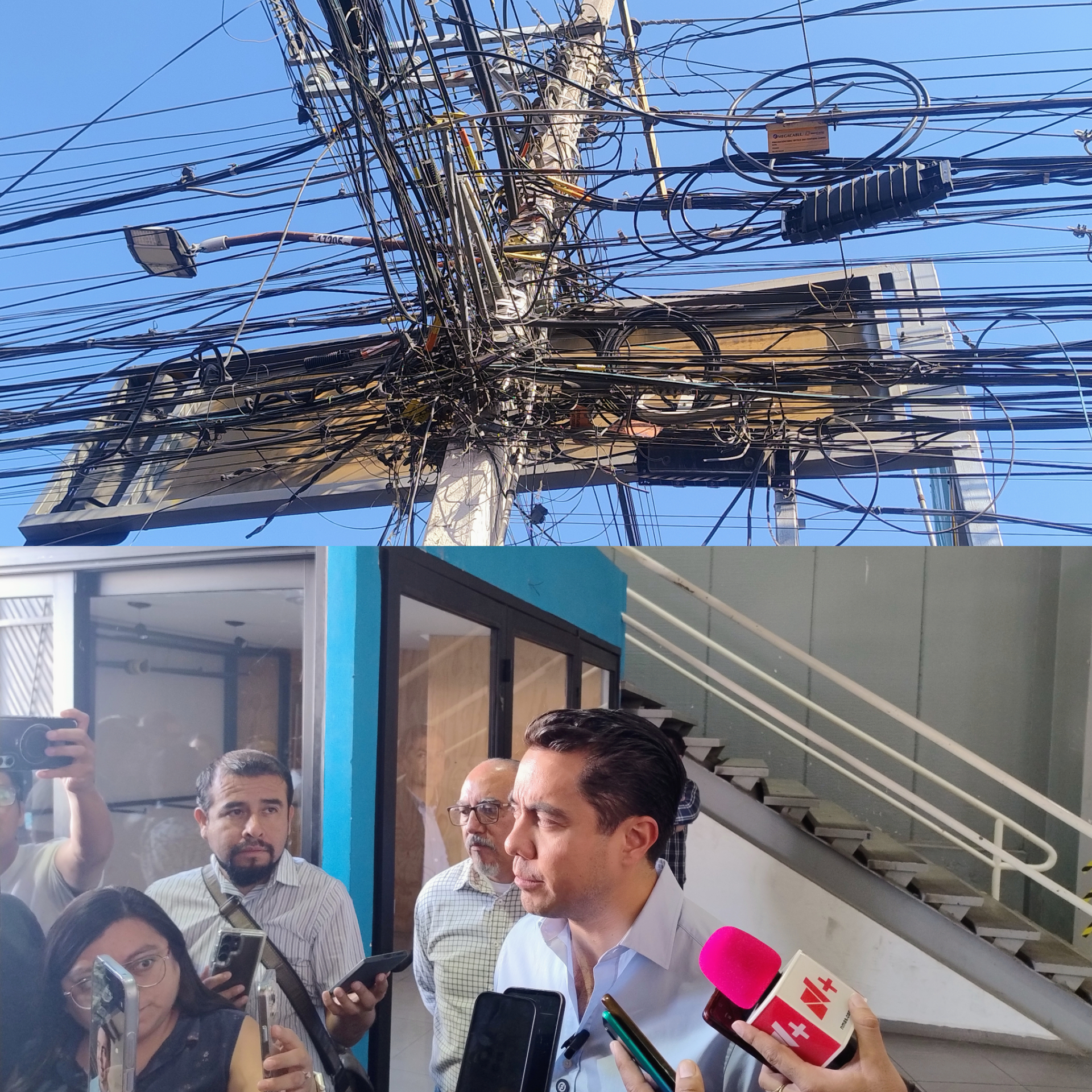 Municipio de Querétaro retira media tonelada de cableado en desuso del Centro Histórico