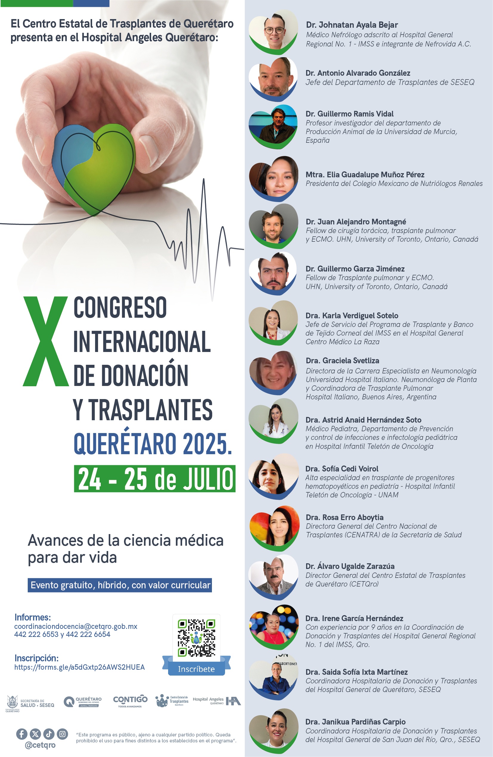 Secretaría de Salud invita al Congreso Internacional de Donación y Trasplantes