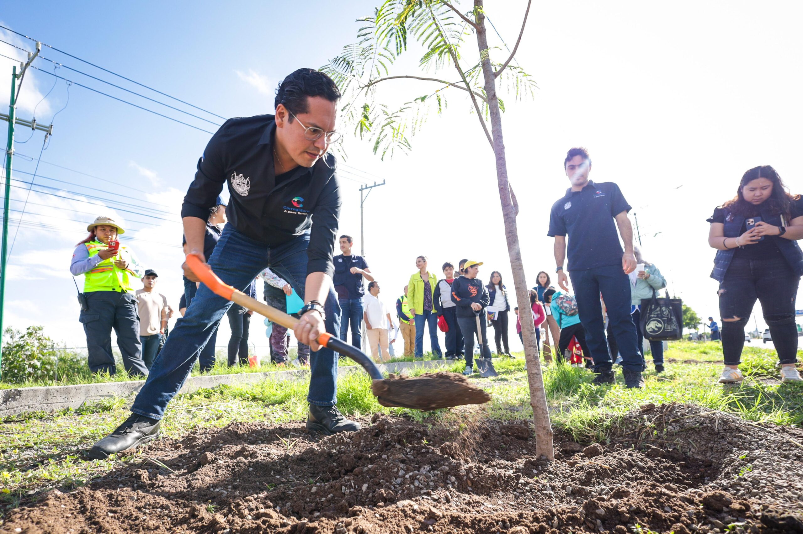 Chepe Guerrero reforesta Av. Del Jacal para mejorar imagen urbana y crear más espacios verdes