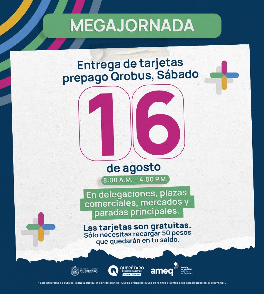 Anuncia Cuanalo nueva megajornada de entregas de tarjetas Qrobus
