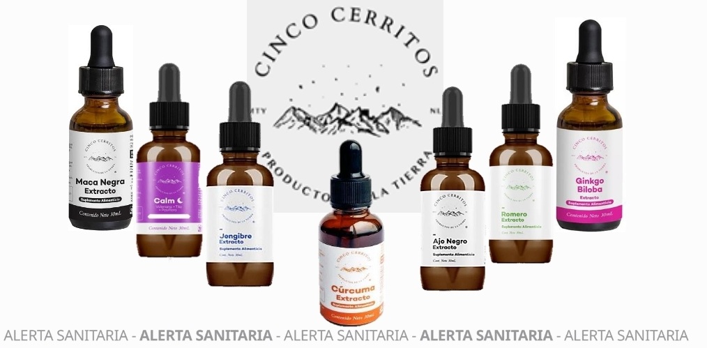 Emite COFEPRIS Alerta Sanitaria de publicidad engañosa de los productos CINCO CERRITOS