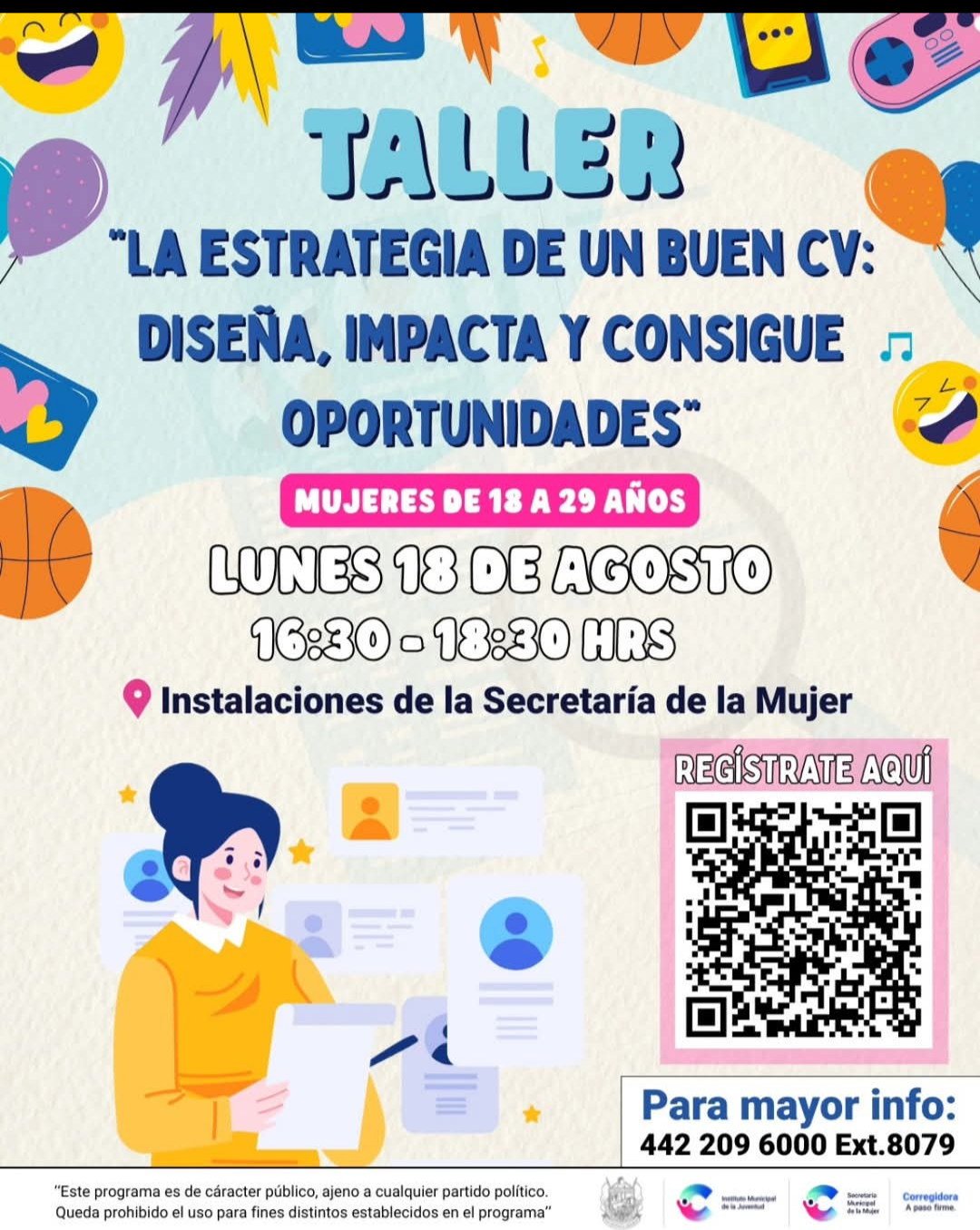 Corregidora impulsa a mujeres jóvenes con taller para diseñar un currículum exitoso
