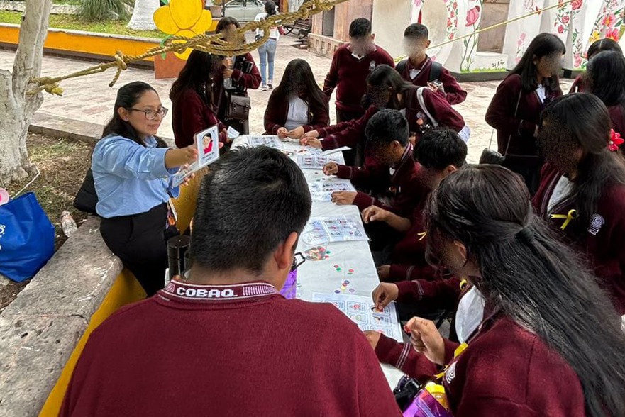 Realiza SESA Concientización del Cáncer Infantil en Pinal de Amoles