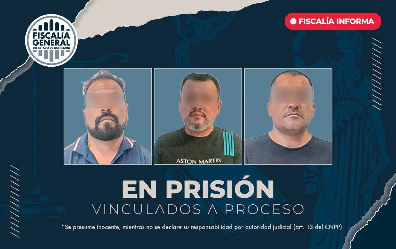 Tres detenidos vinculados a proceso por robo a cuentahabiente en la colonia Ensueño