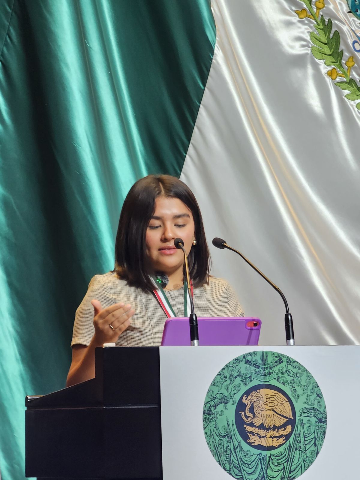 Zahí Dávila recibe la Medalla al Mérito Juvenil en la Cámara de Diputados