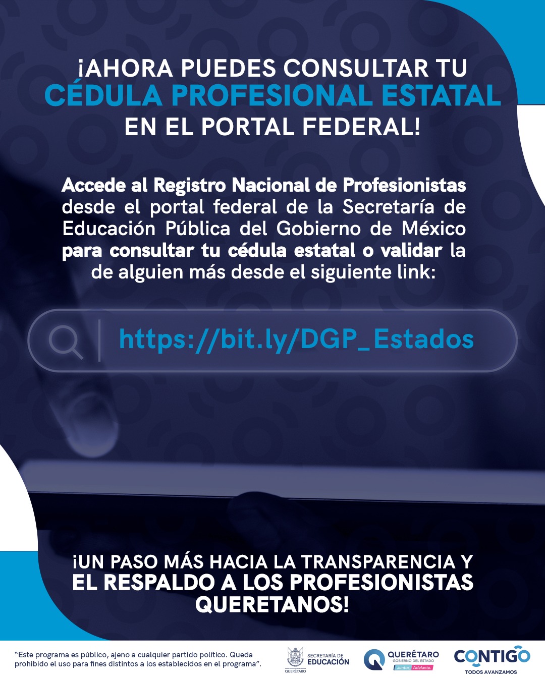 SEDEQ incorpora Cédula Profesional Estatal al Registro Nacional de Profesionistas