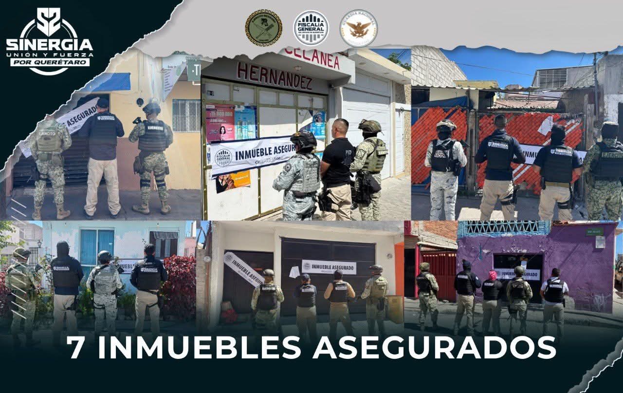 Operativos de “Sinergia por Querétaro” dejan 10 detenidos y decomiso de armas y droga en la Zona Metropolitana