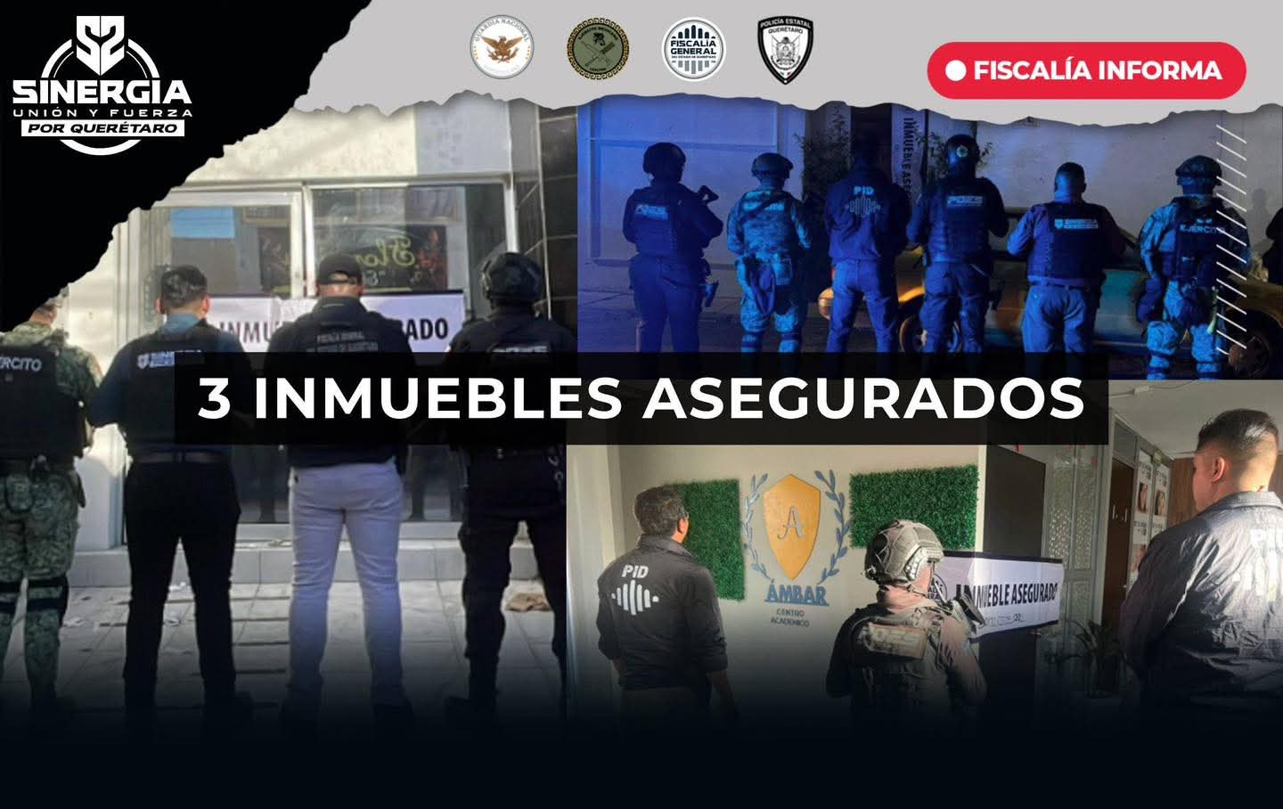 Ejecutan tres cateos a supuesto centro académico que operaba sin registro oficial en Querétaro