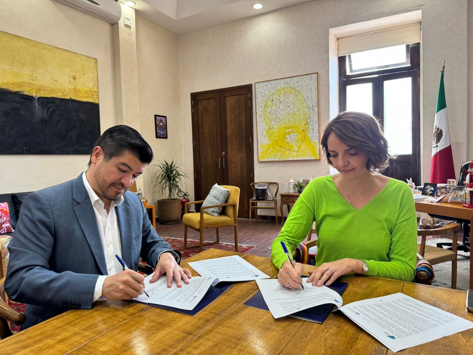 Firman convenio de colaboración titulares de SECULT y UTC