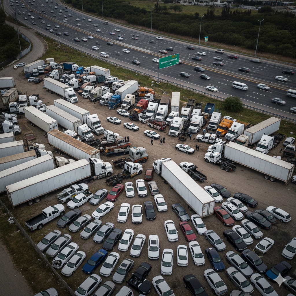 En cateo en inmueble en corregidora, Querétaro, FGR asegura 110 vehículos presuntamente robados