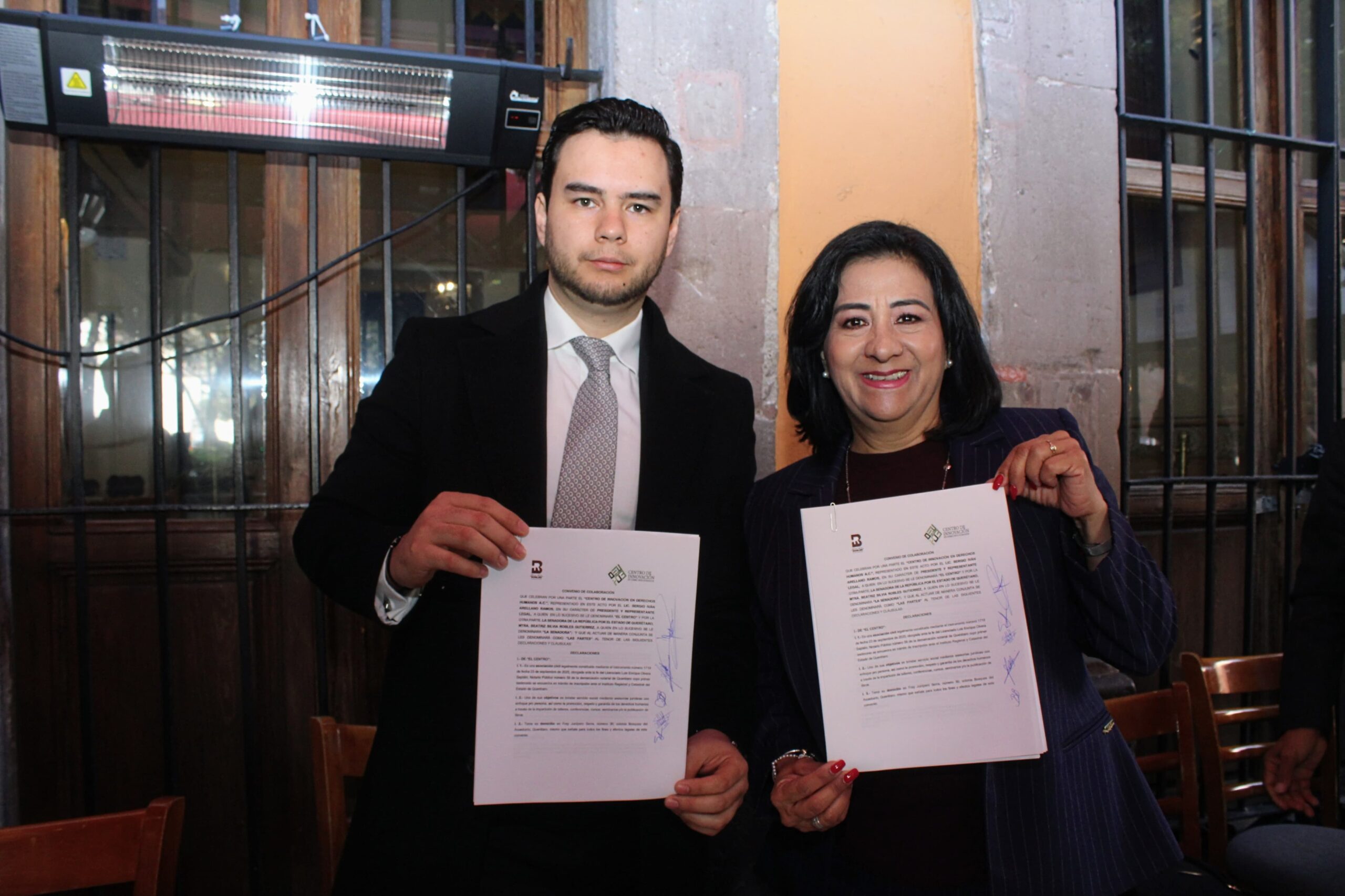 Senadora Beatriz Robles firma convenio para fortalecer la defensa de los derechos humanos en Querétaro