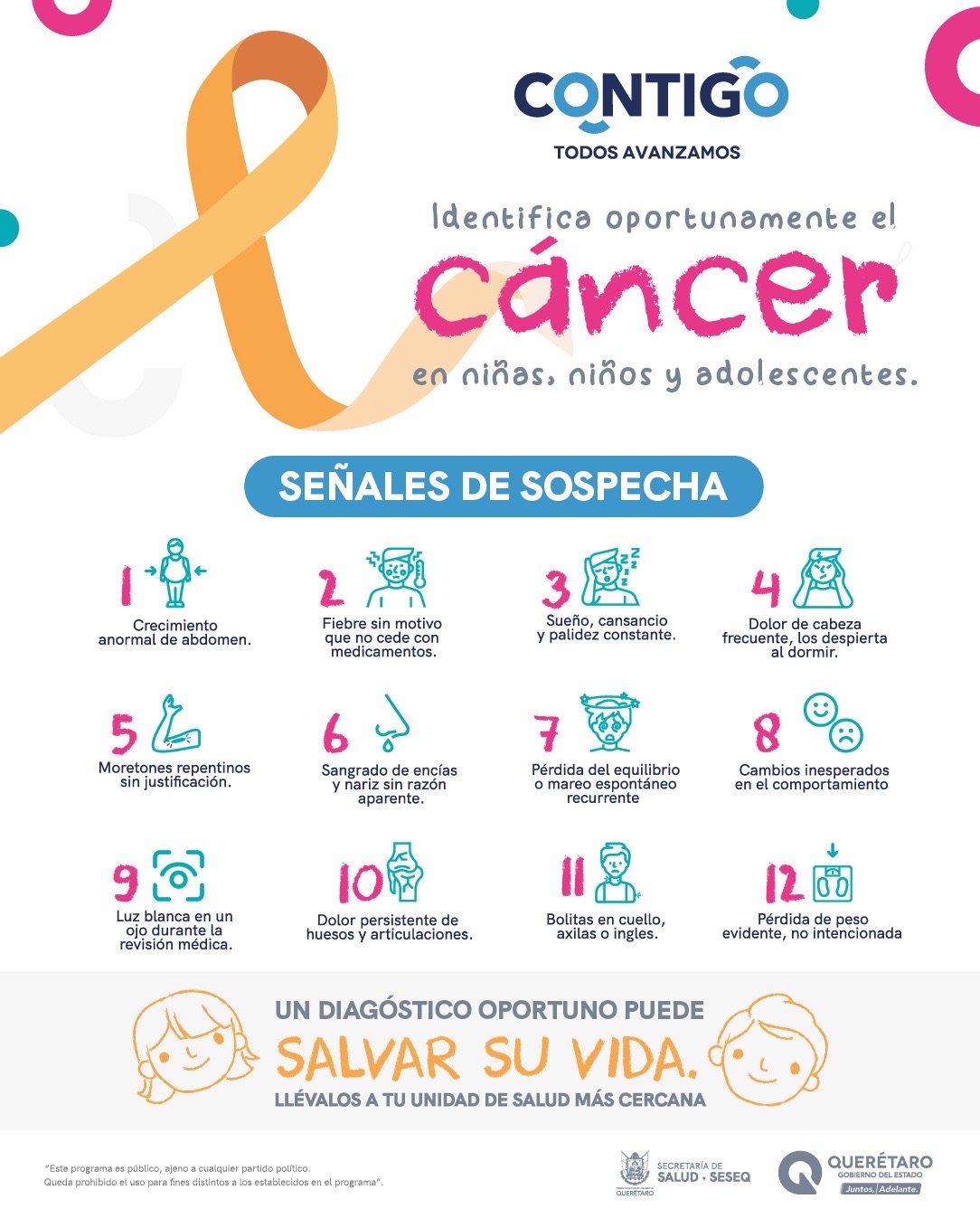 Impulsa Querétaro acciones para la detección temprana y el tratamiento oportuno del cáncer infantil