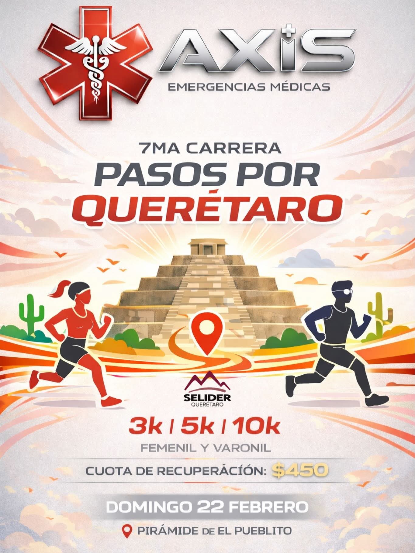 Anuncian cierres viales y desvíos de transporte por carrera deportiva en El Pueblito este domingo