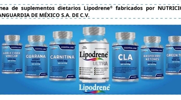 Emite COFEPRIS Alerta Sanitaria sobre comercialización suplementos alimenticios Lipodrene
