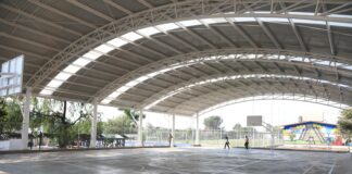 Entrega Gaspar Trueba techumbre y cancha en Primaria “Leona Vicario