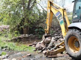 Realiza Administración Municipal de Gaspar Trueba Trabajos de Desazolve en Afluentes