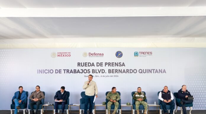 Presenta AMEQ estrategia integral de movilidad por las obras del Tren México–Querétaro en Blvd. Bernardo Quintana