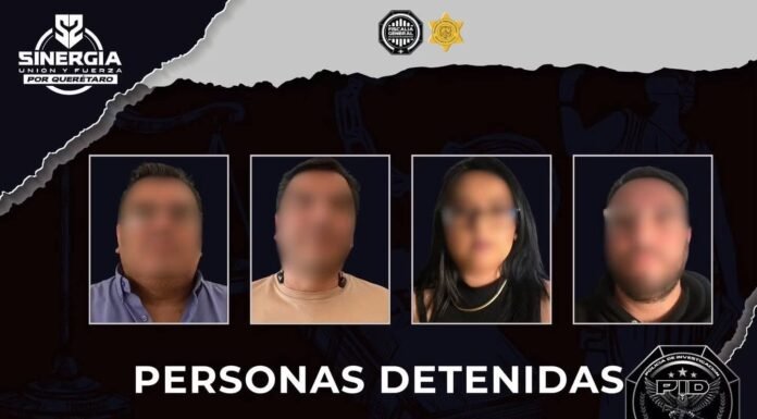 Catean inmueble en el Centro de Querétaro por presunta usurpación de funciones públicas; hay cuatro detenidos