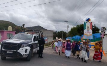 Brinda Seguridad y Protección Civil de Colón Resguardo a Columna de Peregrinas