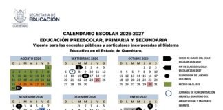 📚📅 Querétaro ya tiene calendario escolar 2026-2027: clases iniciarán el 31 de agosto