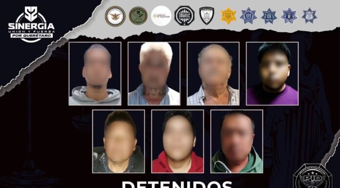 Sinergia por Querétaro realiza operativos simultáneos; hay siete detenidos y armas aseguradas
