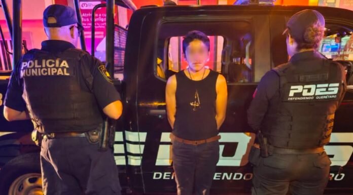 DETIENEN A MUJER CON PELIGROSA ARMA EN EL CENTRO DE QUERÉTARO