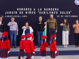 Chepe Guerrero encabeza Honores a la Bandera en Jardín de Niños “Gabilondo Soler”