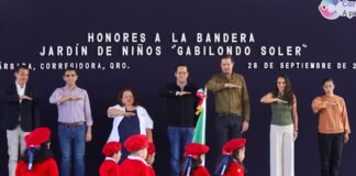 Chepe Guerrero encabeza Honores a la Bandera en Jardín de Niños “Gabilondo Soler”