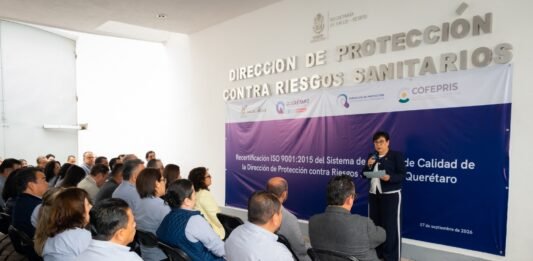 Fortalece Querétaro la protección contra riesgos sanitarios con certificación ISO 9001:2015